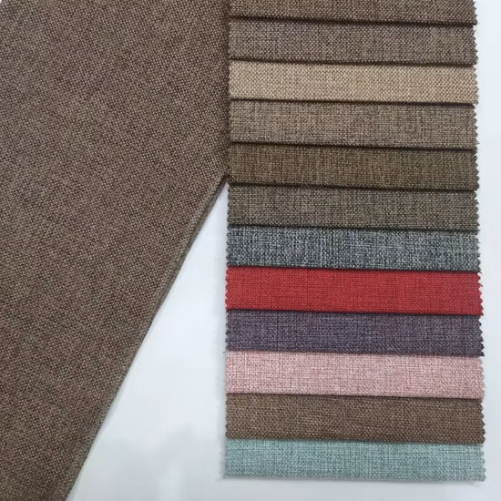 Leinen-Sofastoff für Zuhause, hochwertiges Polyester-Textil, gewebt aus 100 % Polyester